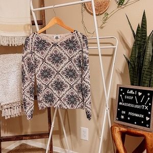 Old Navy Patterned Floral Sweater